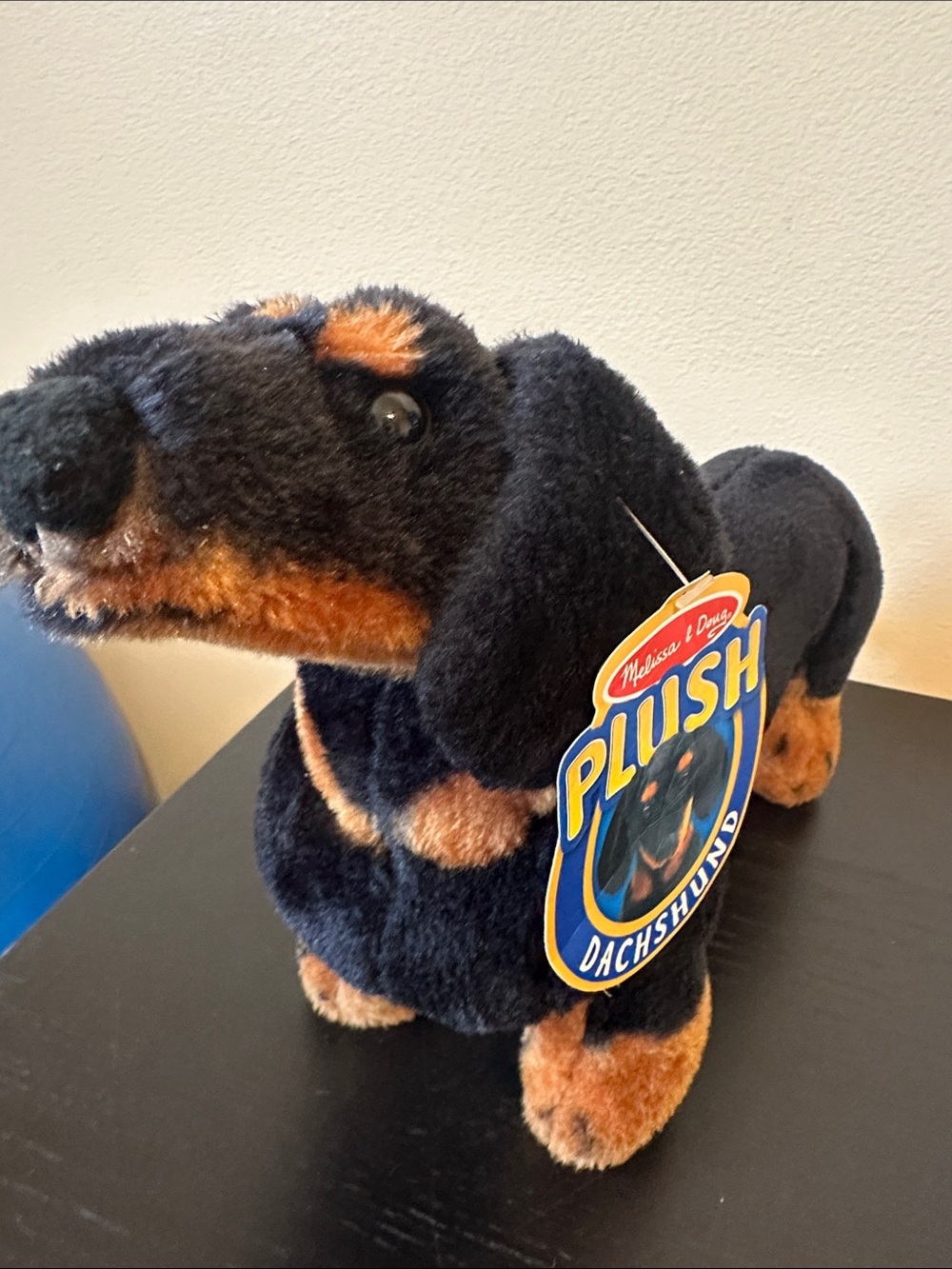 Melissa & Doug Black and Brown Plush Dachshund Toy